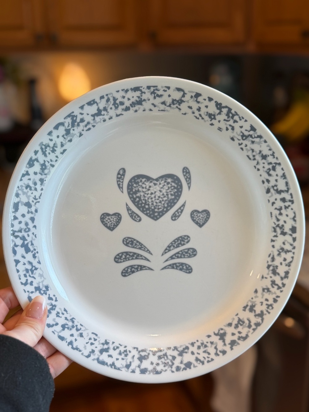 Corelle Blue Sponge Dinner Plate